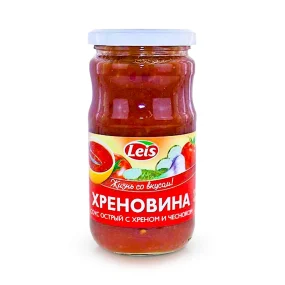 Соус томатный - Хреновина, с хреном и чесноком, острый, 370 мл Соус томатный - Хреновина, с хреном и чесноком, острый, 370 мл