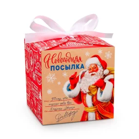 Подарочная коробка - Новогодняя посылка, картон, 12 х 12 х 12 см