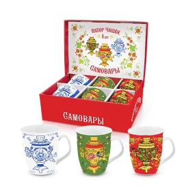 Tassen-Set - Samovar, Keramik, Geschenkkarton, 6 Stk., 330 ml Tassen-Set - Samovar, Keramik, Geschenkkarton, 6 Stk., 330 ml