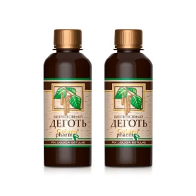 Деготь берёзовый, Golden Pharm, 80 мл х 2 шт. 