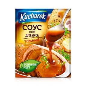 Соус для мяса, сухой, тёмный, Kucharek, 28 г Соус для мяса, сухой, тёмный, Kucharek, 28 г