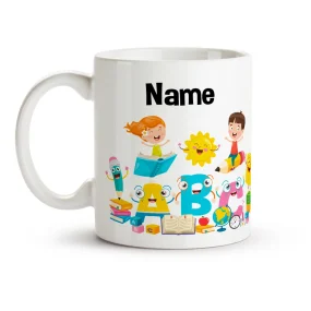 Кружка именная - Весёлые буквы, керамика, 330 мл