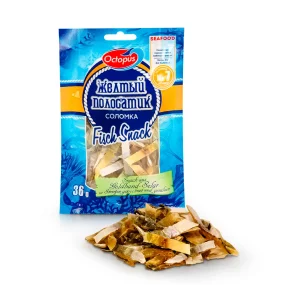 Snack aus Goldband-Selar in Streifen, getrocknet und gesalzen, Octopus, 36 g
