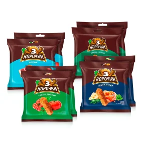 Набор ржаных сухариков - Три корочки, 8 х 100 г 