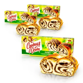 Рулет с маковой начинкой, 3 х 400 г