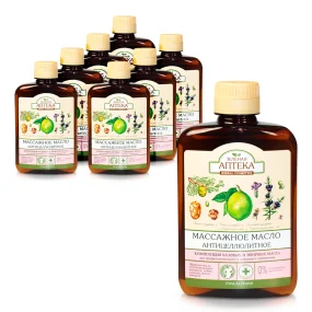 Массажное масло - Антицеллюлитное, Зелёная аптека, 200 мл х 6 шт.