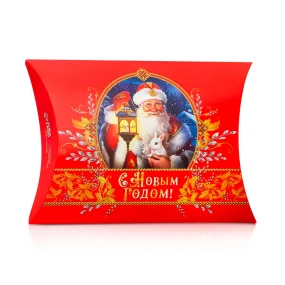 Подарочная коробка фигурная - 5 штук - С Новым Годом! Дед Мороз, картон,19 х 14 х 4 см