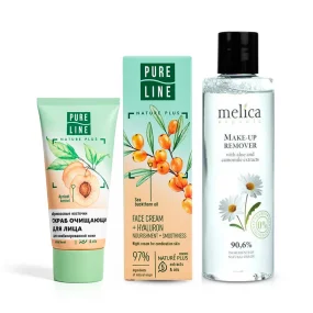 Gesichtsset - Abendpflege, Make-up-Entferner + Peeling + Nachtcreme