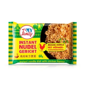 Instant Nudeln, mit Hühnerfleischgeschmack, My Family, 60 g  Instant Nudeln, mit Hühnerfleischgeschmack, My Family, 60 g