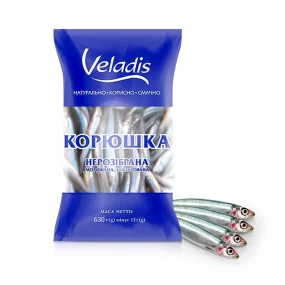 Корюшка, непотрошеная, Veladis, 630 г Корюшка, непотрошеная, Veladis, 630 г