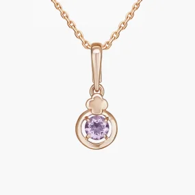Anhänger, Rotgold 585°, Amethyst, 18 mm