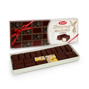 Schaumzuckerkonfekt - Ptitschje moloko, mit Sahne-, Schoko- und Zitronengeschmack, 300 g