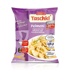 Pelmeni, Teigtaschen - Taschki, mit Hähnchen- und Putenfleisch, Dovgan, 500 g
