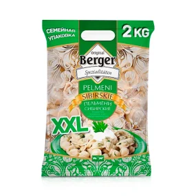 Pelmeni, Teigtaschen - Nach Sibirischer Art, mit Schwein-Rindfleisch, Berger, 2 kg Pelmeni, Teigtaschen - Nach Sibirischer Art, mit Schwein-Rindfleisch, Berger, 2 kg