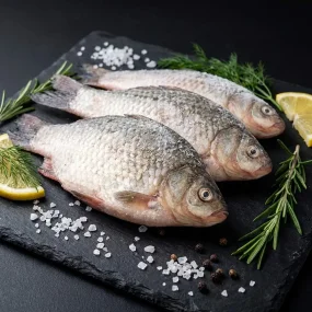Карась, потрошеный, чищеный с головой, замороженный, OKAY! , 900 г