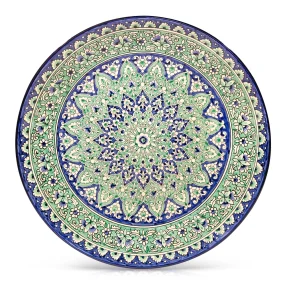 Lagan - KaraKalam blau-grün, Rischtan Keramik, Ø 42 cm