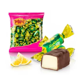 Fondants - Zitron, in kakaohaltiger Fettglasur