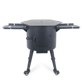 Feuerofen Utschak Ø 40 cm, für Kasan 12 L, Transportrollen, Ablagetischen, Ofenplatte