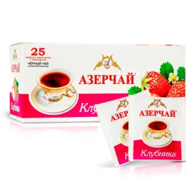 Чай чёрный с ароматом клубники, Азерчай, 25 х 1,8 г