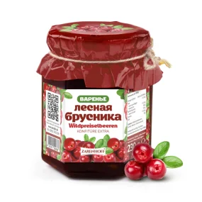Варенье из ЛЕСНОЙ БРУСНИКИ, 230 г
