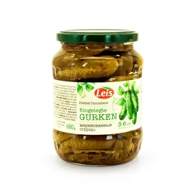 Огурцы корнишоны маринованные, 3-6 см, Leis, 720 г Огурцы корнишоны маринованные, 3-6 см, Leis, 720 г