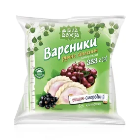 Вареники с чёрной смородиной и вишней, Белая Береза, 333 г Вареники с чёрной смородиной и вишней, Белая Береза, 333 г