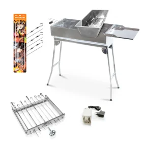 Набор для шашлыка 2 - мангал, устройство вращения Сезам-9, шампуры