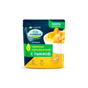 Хлопья пшенно-кукурузные с тыквой, Гудвилл, 40 г  Хлопья пшенно-кукурузные с тыквой, Гудвилл, 40 г