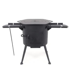 Печь учаг Ø 36 см, для казана 10 л, столики, плита