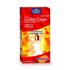 Phytotee - Super Slim, mit Pfirsich, 30 Beutel x 2 g