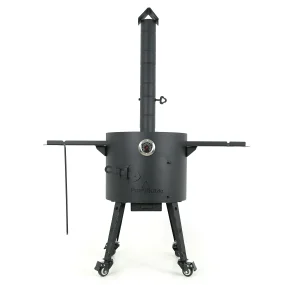 Учаг - КазаноFF с трубой, для казана 12 л, Ø 40 см + термометр + набор роликов: 4 шт. + столик: 2 шт. + диспенсер для зубочисток