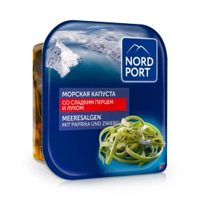 Капуста морская маринованная с паприкой и луком, Nord Port, 200 г