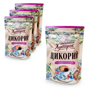 Цикорий натуральный с черникой и брусникой, пакет с ZIP застежкой, 100 г х 4 шт.