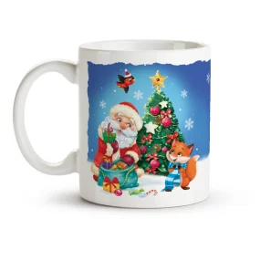 Tasse - Weihnachtsmann mit Geschenken, Keramik, 330 ml