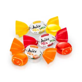 Hartkaramellen - Juice Mix, mit Frucht-Beeren-Füllung, Roshen, 300 g  Hartkaramellen - Juice Mix, mit Frucht-Beeren-Füllung, Roshen, 300 g