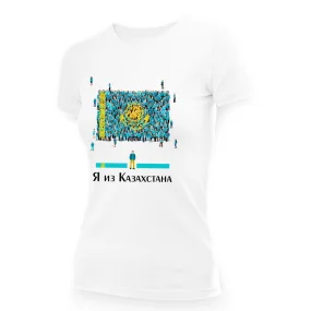 T-Shirt für Frauen - Design Ja is Kasachstana, Baumwolle