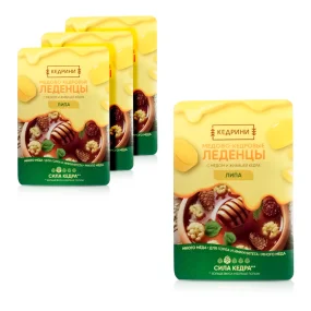 Леденцы медово-кедровые с липой, Радоград, 3,2 г х 6 шт. х 4 упаковки
