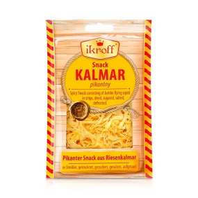 Pikanter Snack aus Riesenkalmar in Streifen, scharf, gesalzen und gezuckert, 36 g