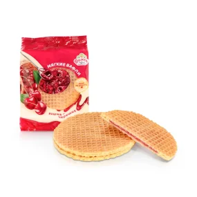 Kekse - Weiche Waffeln, mit Süßkirsch- und Sauerkirschfüllung, Dymka, 150 g