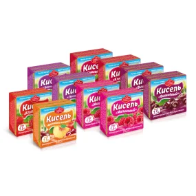 Дегустационный набор киселей - Сладкая страна, 10 х 225 г