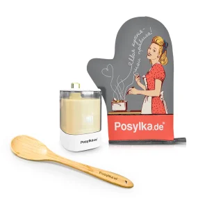 Набор - Posylka.de, диспенсер для зубочисток + прихватка + ложка