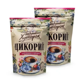 Цикорий натуральный с черникой и шиповником, пакет с ZIP застежкой, 100 г х 2 шт.