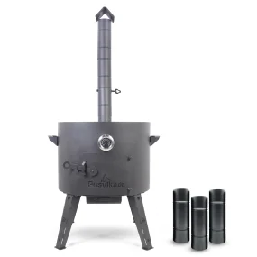 Feuerofen Utschak Ø 49 cm mit Abzugsrohr, für Kasan 22 L, Thermometer,