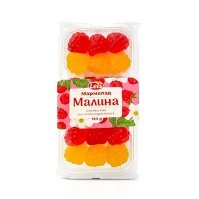 Мармелад желейный со вкусом малины, Leis, 180 г