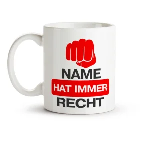 Кружка именная - Hat immer Recht, керамика, 330 мл