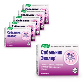 Сабельник, Эвалар, 60 таблеток х 6 шт. 