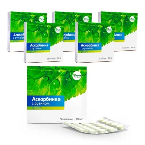 Аскорбинка с рутином Форте, 50 таблеток х 6 шт. 