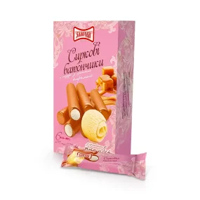 Quarkriegel, mit Plombirgeschmack, in Karamellglasur, Zlagoda, 120 g
