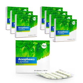 Аскорбинка с рутином Форте, 50 таблеток х 8 шт. 