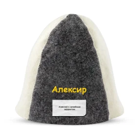Шапка для бани - Алексир, цвет белый, серый